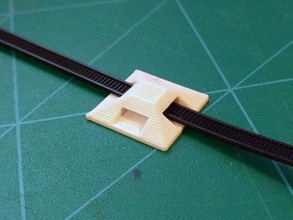 cable tie mounting pad 20x20 mm pinshape 3d-design 3d print model - Mito3D