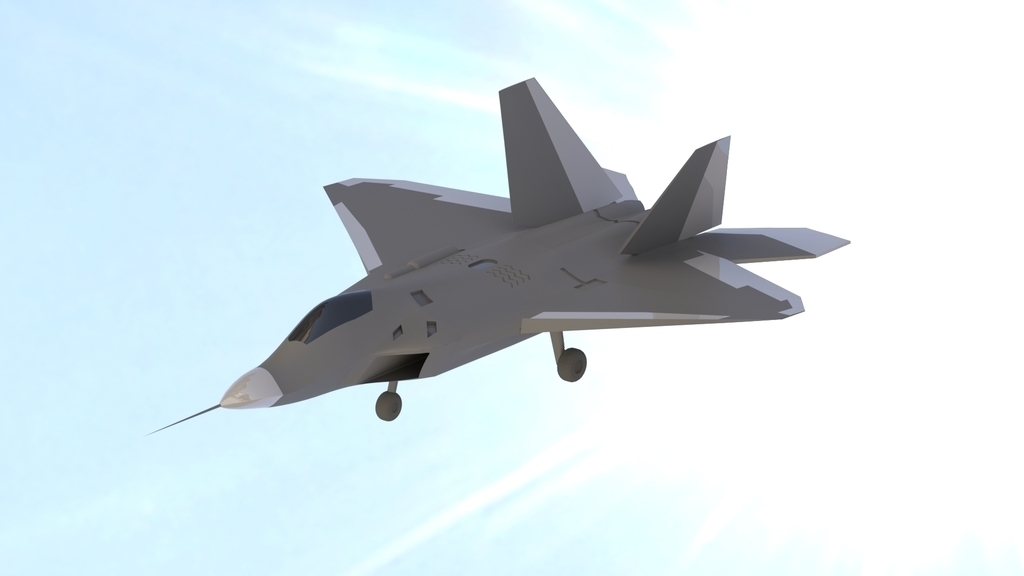 f22 raptor modello in scala pinshape disegno 3d 3D print model - Mito3D