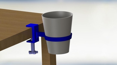cup holder vise setup pinshape 3d-design 3d print model - Mito3D