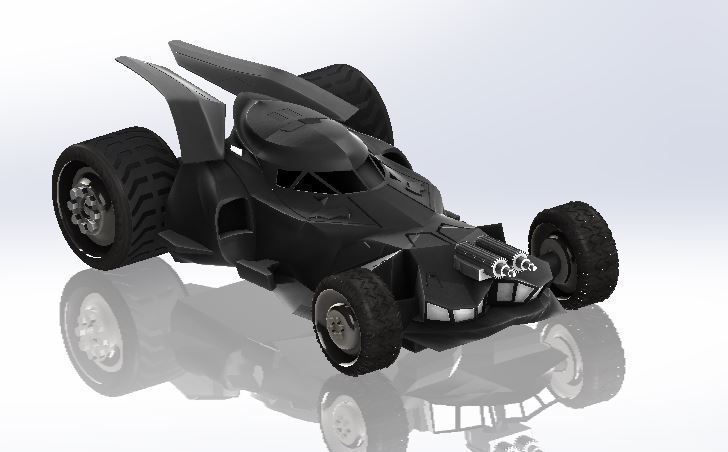 batmóvel batman superman madrugada justiça modelo pinshape 3d design 3D print model - Mito3D