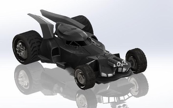 batmobile batman superman dawn modèle justice pinshape Conception 3d 3d print model - Mito3D