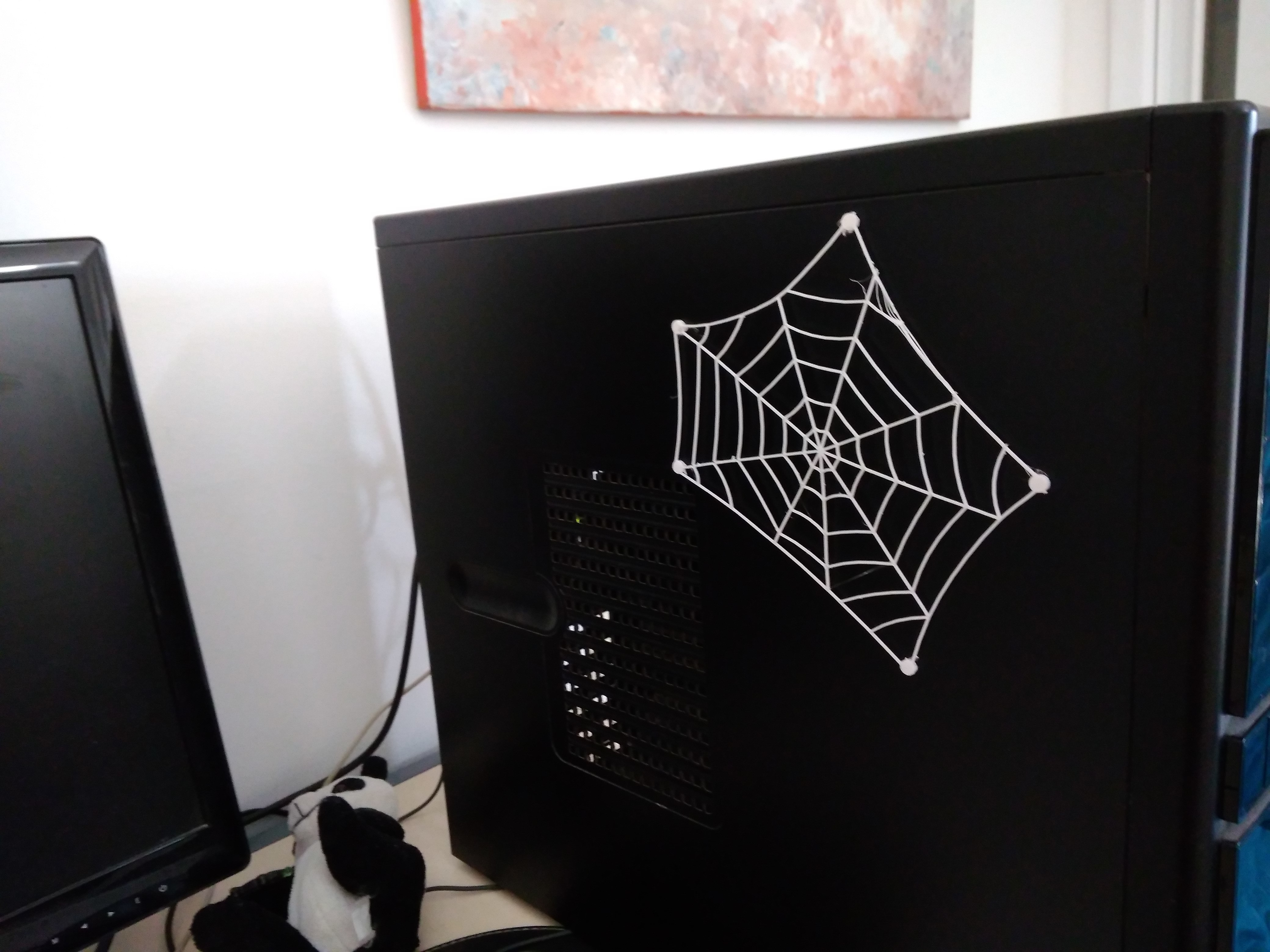 flexible spider web pinshape elastic 3D print model - Mito3D