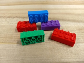 2 4 peças lego pinshape criança brinquedos brinquedo bloco tijolos bricks tijolo legos 3d print model - Mito3D