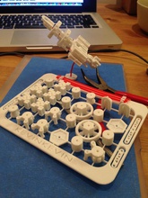 constructeur starter set pinshape jouet vaisseau spatial l'espace seule plaque modèle personnalisables l'assemblée 3d print model - Mito3D