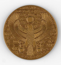 horus l'égypte antique pendentif or monnaie bijoux pinshape 3d print model - Mito3D