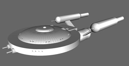 crucero lancaster pinshape star trek nave espacial 3d print model - Mito3D