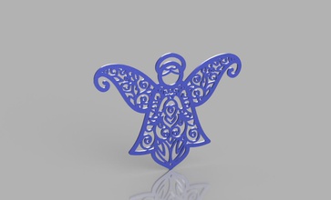 angel pattern pinshape 3d print model - Mito3D