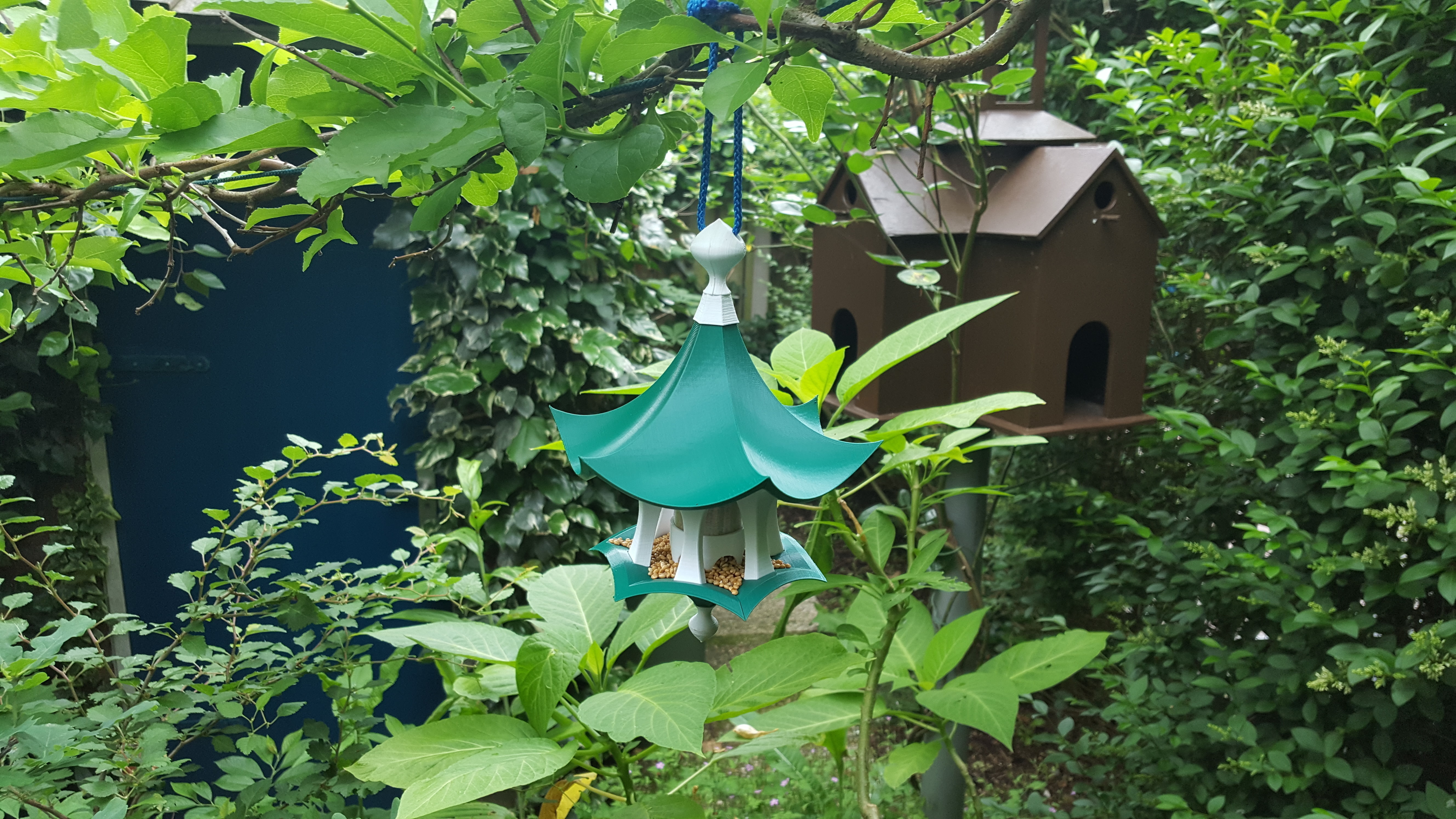 alimentador pássaro templo ar pinshape templos tempel birdfeeders birdfeeder pássaros alimentadores casa passarinho 3D print model - Mito3D