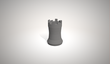 torre pinshape piezas ajedrez 3d print model - Mito3D
