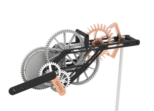 pendulum clock pinshape ratchet 3d print model - Mito3D