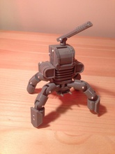 mini mech blindado versão pinshape curta brinquedo robô posable modelo miniatura funcionais batalha articulação articulada 3d print model - Mito3D