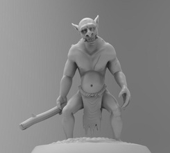 troll miniatura pinshape monstros rpg mesa jogos 3d print model - Mito3D