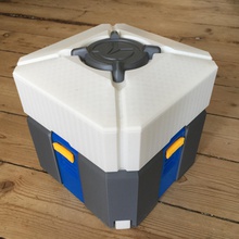 overwatch loot box pinshape art fan thermo container 3d print model - Mito3D