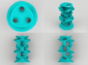 protonik decoração vaso pinshape superfície mínimo vasos 3d print model - Mito3D