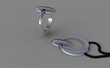 convertible pendent ring pinshape pendant 3d print model - Mito3D