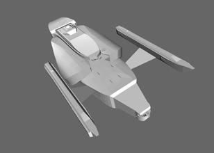 star trek vaisseau d'assaut continent pinshape startrek spatial 3d print model - Mito3D