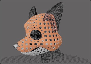 fursuit puppet cabeça base dados versão 51 toon canino pinshape máscara traje fursuiter cosplay cão animais máscaras fantasias 3d print model - Mito3D