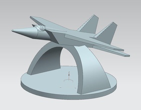 monument mig takeoff vzlete pinshape low-polygon mig-31 3d print model - Mito3D