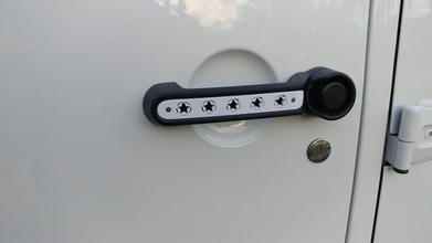 jeep jk handle inserts stars pinshape door-insert wrangler 3d print model - Mito3D