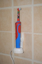 cepillo dientes eléctrico cargador pared percha pinshape artículos tocador 3d print model - Mito3D