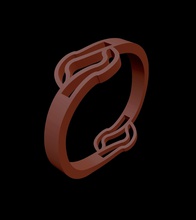 simple ring pinshape ring- 3d print model - Mito3D