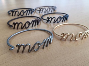 mamma filo bracciale festa pinshape elle gioielli progettazione concorso mothersday braccialetto 3d print model - Mito3D