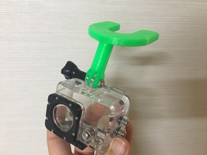 gopro mouthpiece mount pinshape gopro-mount 3d print model - Mito3D