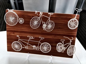 bikes wire wall art pinshape decorative decor wall-art bike 3d print model - Mito3D