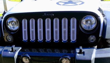 jeep wrangler jk griglia inserti design pinshape grill 3d print model - Mito3D