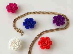 pétales fleur pendentif pinshape nature bijoux 3d print model - Mito3D