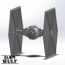 star wars légion terrain dwg tie fighter pinshape wargaming wargame 34mm 3d print model - Mito3D