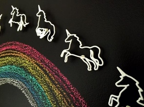 unicorns wire wall art pinshape decor homedecoration unicorn wall-art wire-art 3d print model - Mito3D