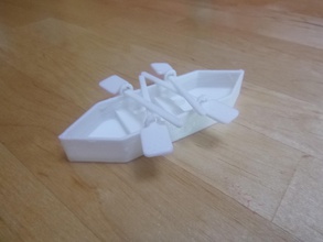 miniatura remar barco pinshape barcos 3d print model - Mito3D