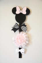 minnie mouse bow holder pinshape disney minniemouse kids-room kids nursery girls girl bow-holder 3d print model - Mito3D