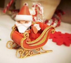 sleigh santa claus pinshape santa-claus chrismas 3d print model - Mito3D
