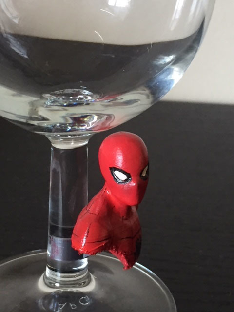 glass marker spiderman pinshape glasses glass-marker 3D print model - Mito3D