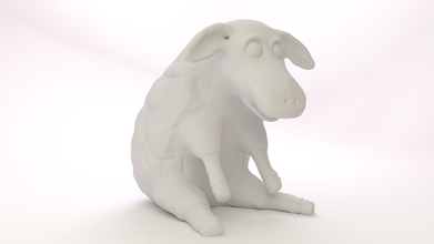 easter sheep pinshape sculptures 3d print model - Mito3D