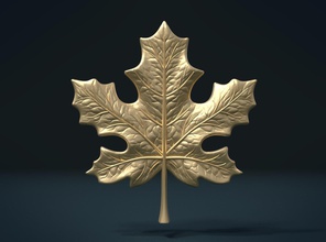 maple leaf pinshape takı flora doğa bitki ağaç bırakır yeşillik yaprak 3d print model - Mito3D