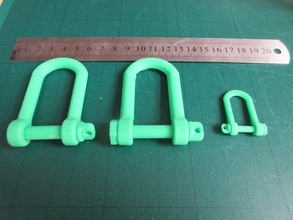 tank style tow hook shackle pinshape accessory tow-hook 3d print model - Mito3D