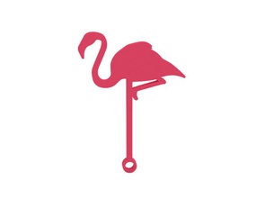 keychain pinshape flamingo 3d print model - Mito3D