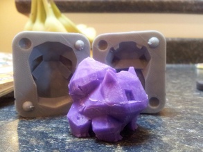 poly bulbasaur mold pinshape pokemon oogoo 3d print model - Mito3D