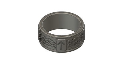 viking rune anneau pinshape norse runes l'anneau 3d print model - Mito3D