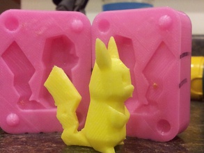 pikachu poly mold pinshape pikatchu oogoo 3d print model - Mito3D