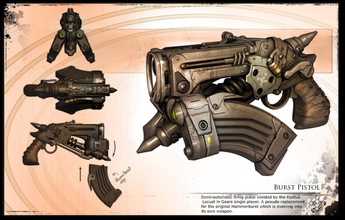 burstgun pinshape portable sharp explosion fusil jeux vidéo miniature base armes feu arme 3d print model - Mito3D