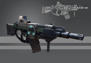 halo gun pinshape miniature videogames video game gun-building gun-telescope gunner gunmodel guns 3d print model - Mito3D