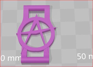 anarchy pinshape pendants ear-ring keychain key-rings fashion accessories jewelry-design jewelry earring jewellry 3d print model - Mito3D