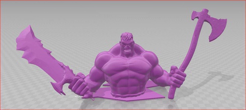 hulk gow axe chaîne couteaux pinshape 3d print model - Mito3D