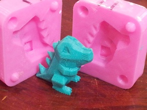 poly totodile mold pinshape pokemon oogoo lowpoly 3d print model - Mito3D