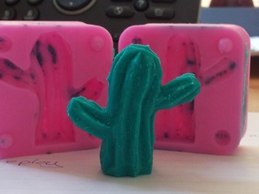 lowpoly cactus mold pinshape oogoo mold lowpoly cactus 3d print model - Mito3D