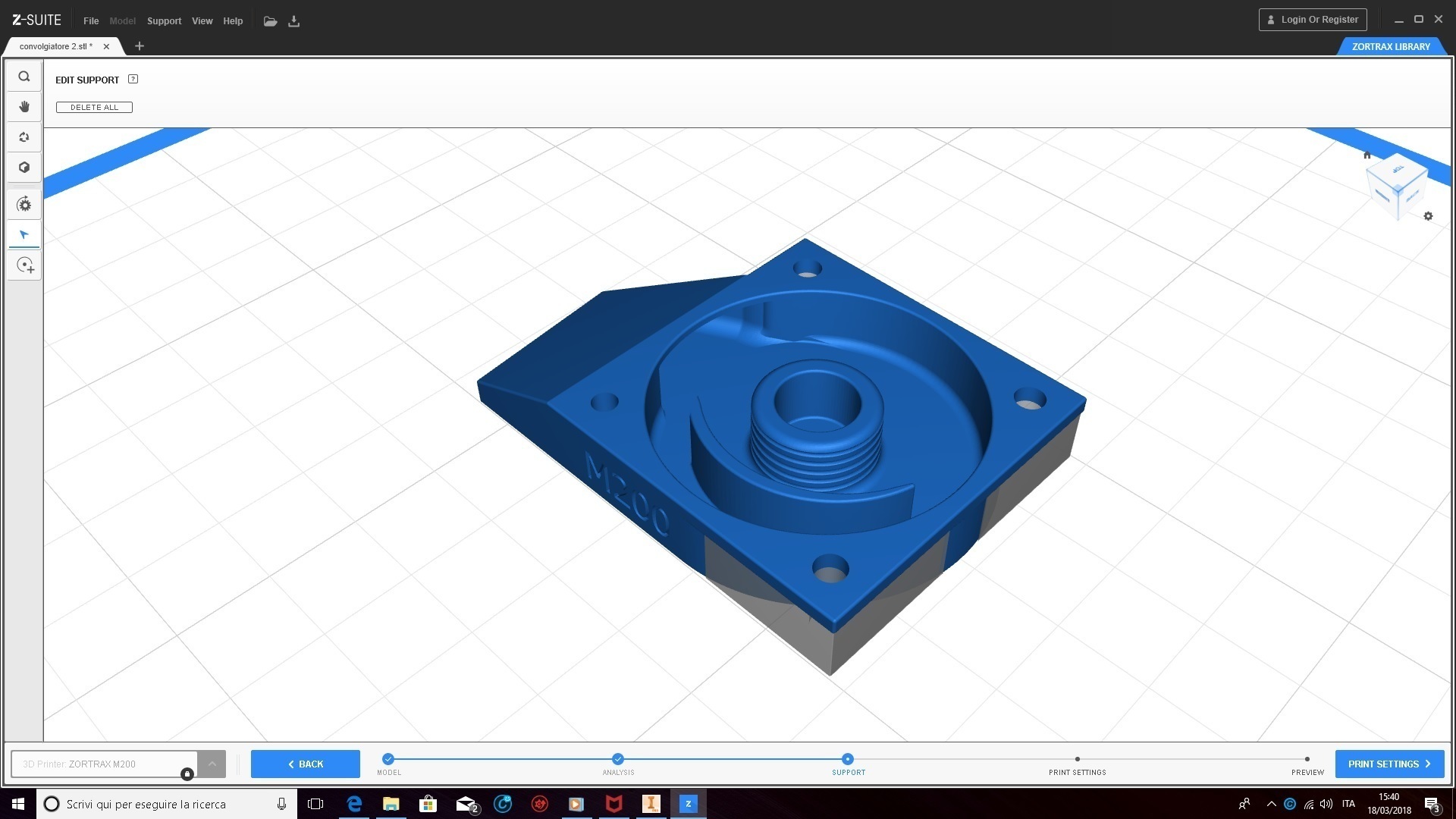 zortrax m200 yüksek performans hava konveyör pinshape part 3D print model - Mito3D